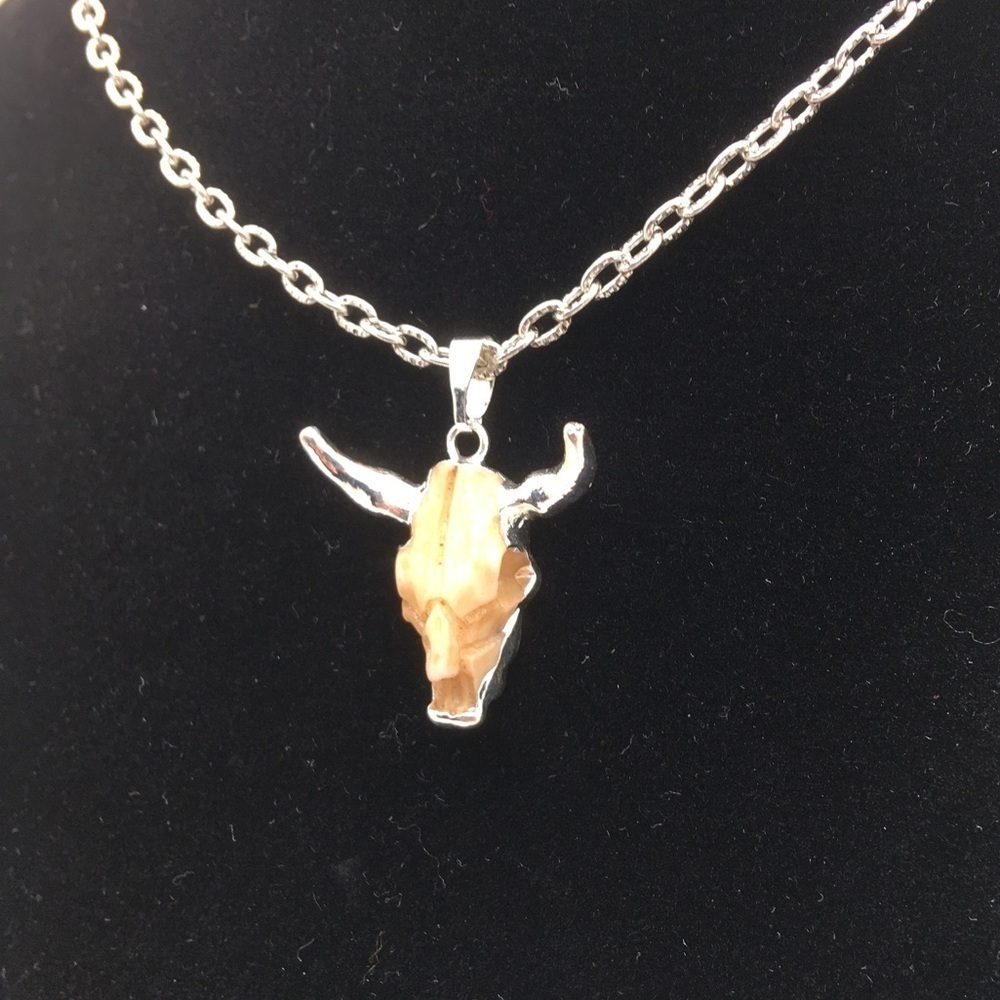 Silver Dipped Ox Bone Necklace - Picture 7 of 11